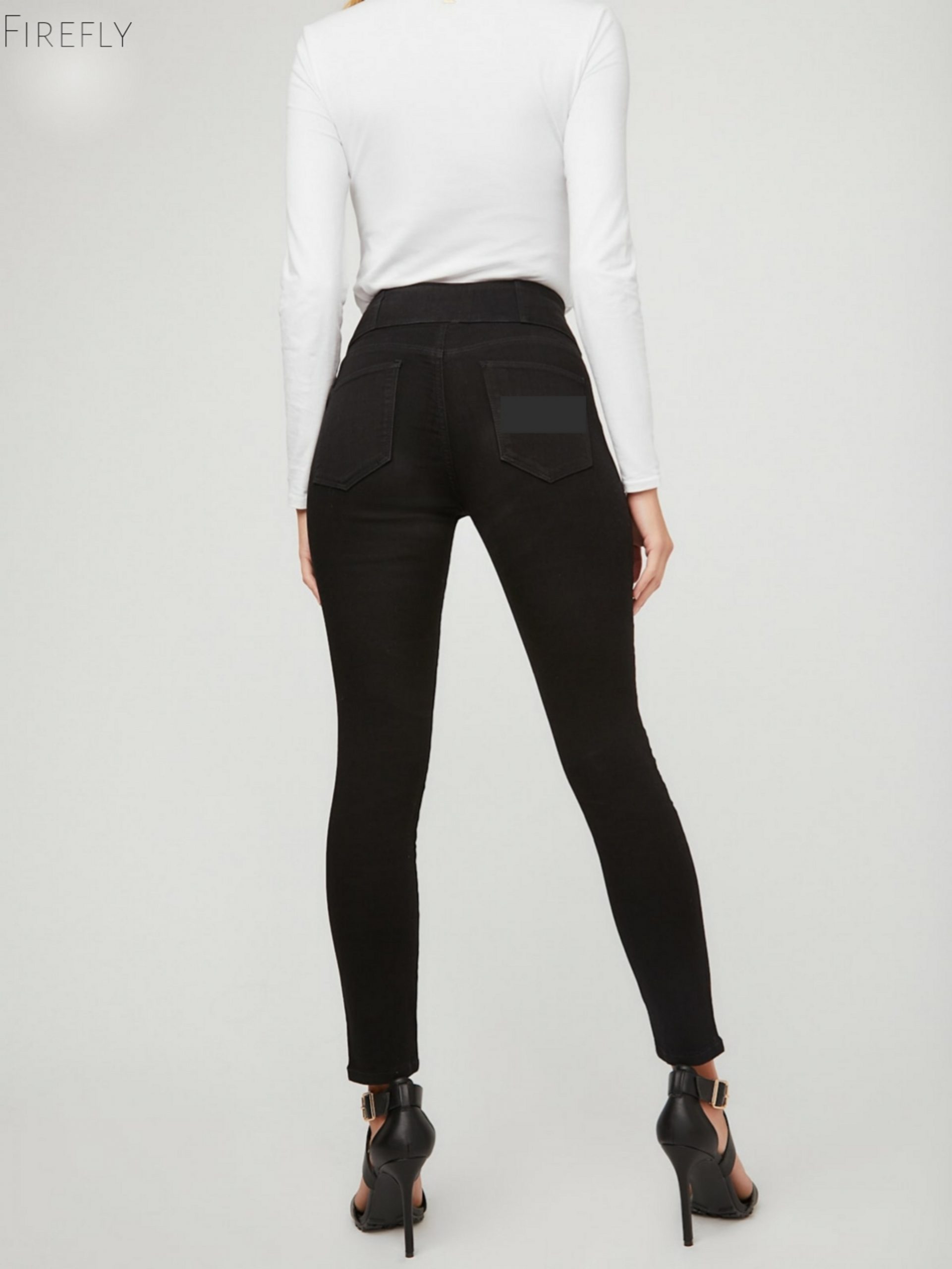High rise 3-button skinny jeans – Firefly