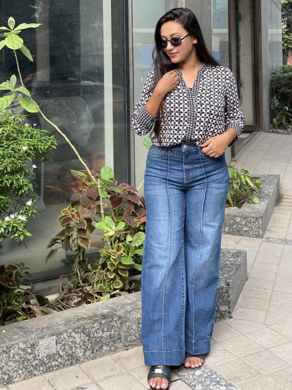 Deep Blue💙 – High Waist Wide leg Jeans